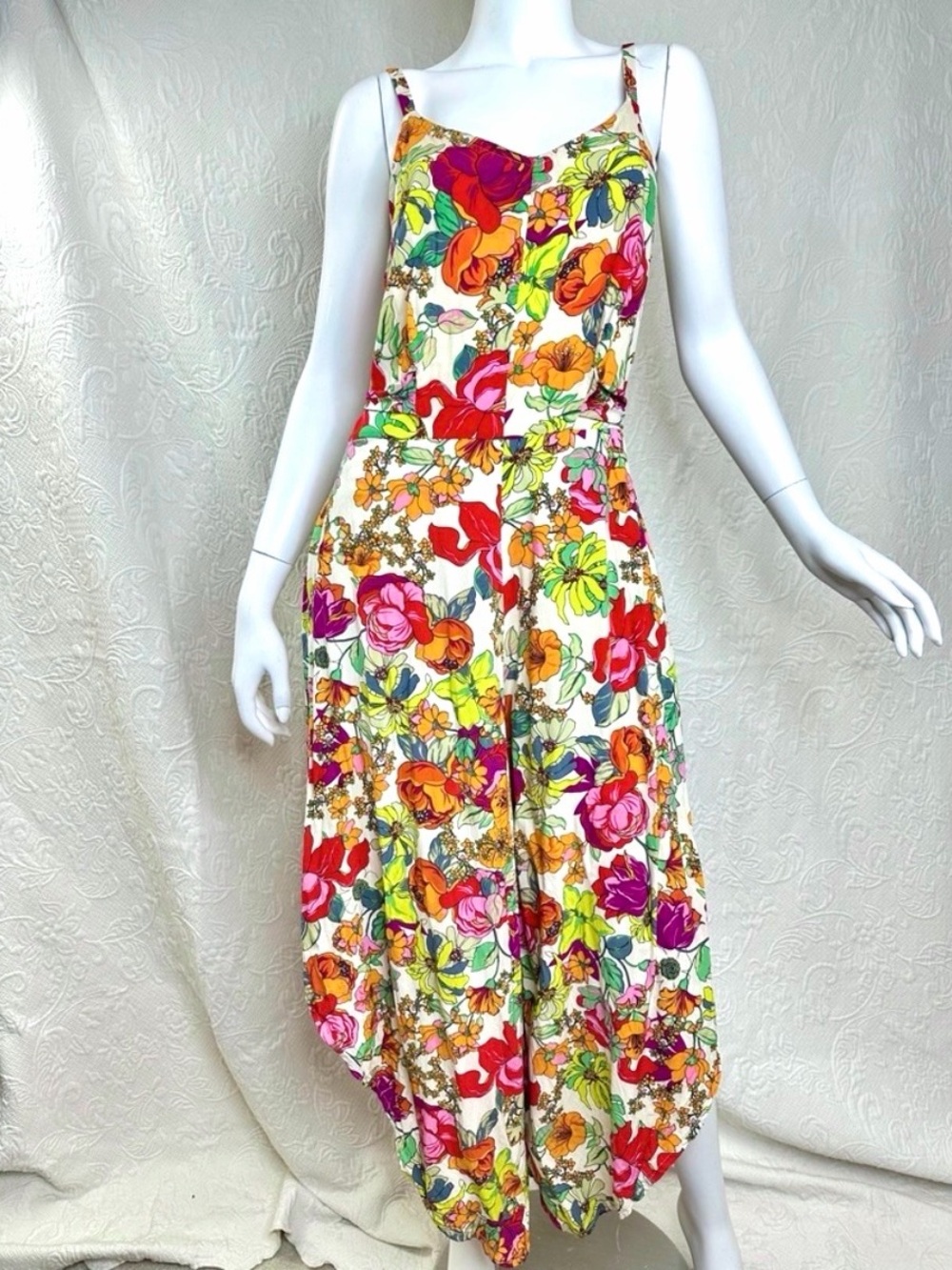 Ivy Street Vibrant Bohemian Floral Jumpsuit
